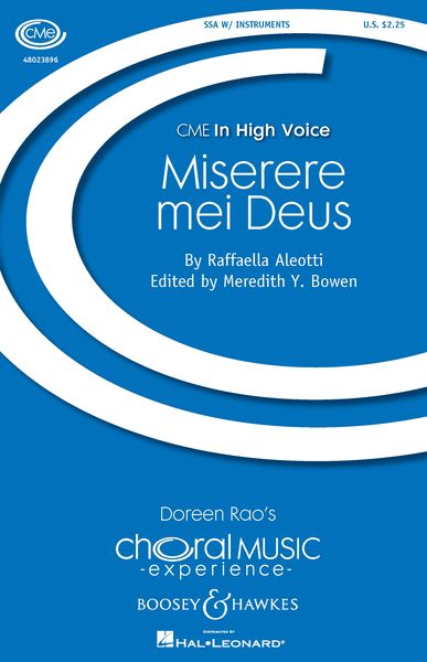 Miserere Mei Deus : For Sa and Piano Accompaniment / Ed. Meredith Bowen.