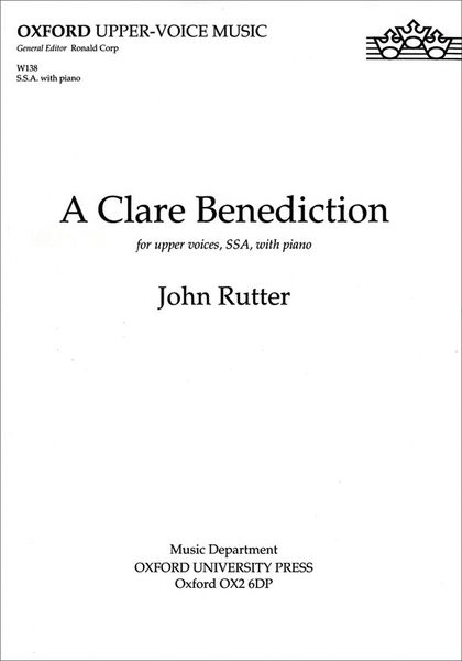 A Clare Benediction : For SSA and Keyboard.