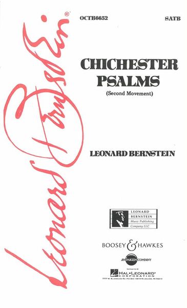 Chichester Psalms - Second Movement Chorus Parts : For SATB.