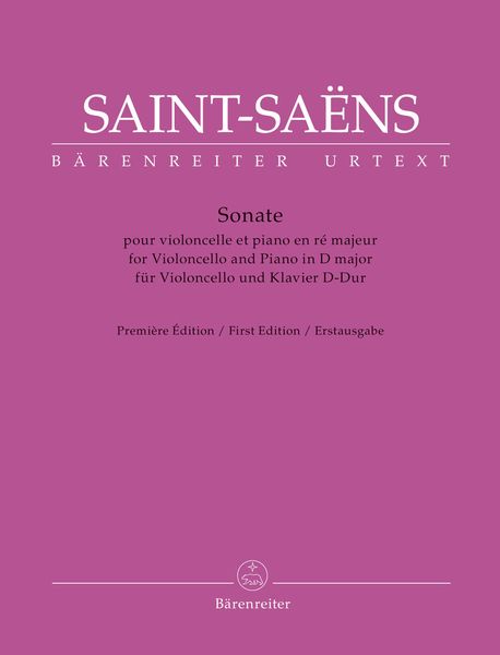 Sonate : Pour Violoncelle Et Piano En Ré Majeur / edited by Denis Herlin.