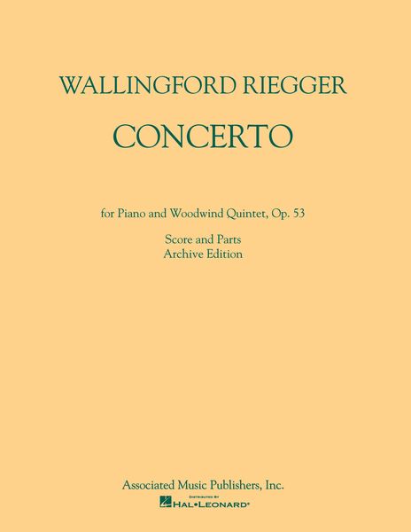 Concerto, Op. 53 : For Piano and Woodwind Quintet.