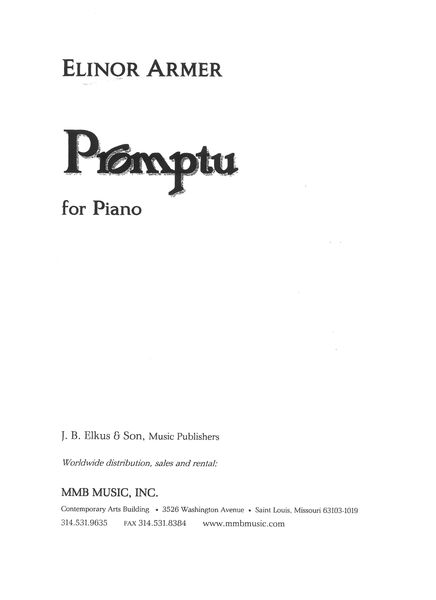 Promptu : For Solo Piano (2004).