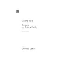 Berceuse Per György Kurtág :Da Suonare Con Strumenti Scelti A Piacere (1998) - Posthumous Edition.