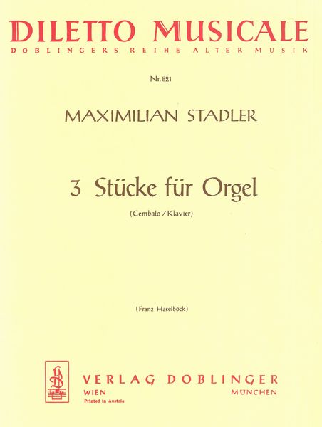 Drei Stücke : Für Orgel.