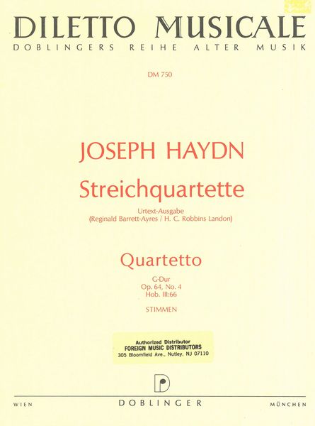 Streichquartett In G-Dur Hob. III:66 Op. 64/4.