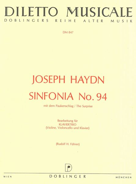 Sinfonie Nr. 94 G-Dur : Für Violine, Violoncello und Klavier.