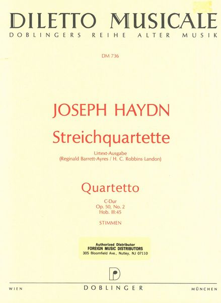 Streichquartett In C-Dur Hob. III:45 Op. 50/2.