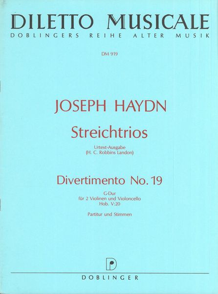 Divertimento Nr. 19 In G-Dur Hob. V:20 : Für Two Violinen und Violoncello.