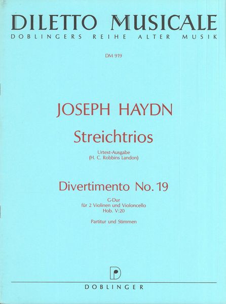 Divertimento Nr. 19 In G-Dur Hob. V:20 : Für Two Violinen und Violoncello.