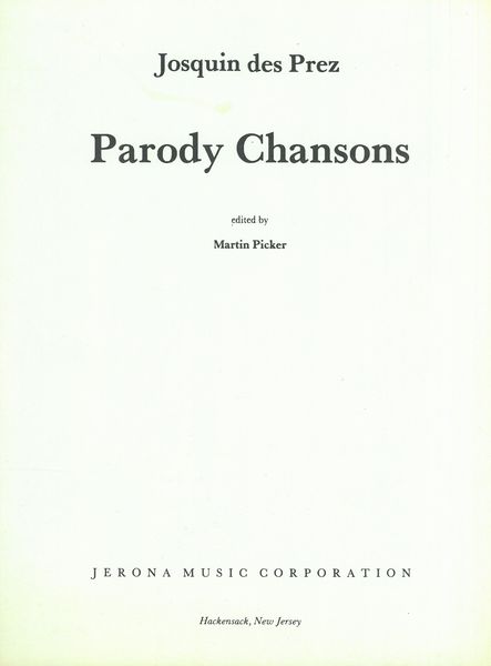 Parody Chansons : For Chorus.