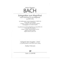 Einlagesätze Zum Magnificat : Insert Movements For The Magnificat BWV 243a / Ed. Günter Graulich.
