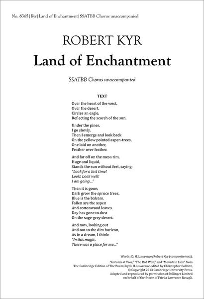 Land of Enchantment : For SSATBB Chorus Unaccompanied.