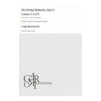 Six String Quintets, Op. 11, Volume 5 - G.275 : For 2 Violins, Viola and 2 Violoncellos.