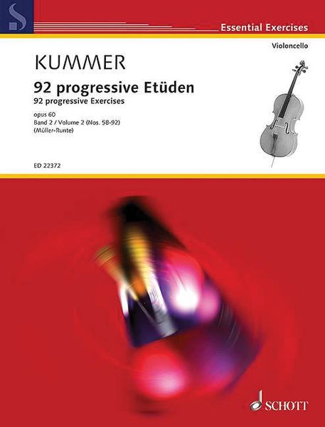 92 Progressiven Etüen, Op. 60, Vol. 2 : Für Violoncello / edited by Martin Müller-Runte.