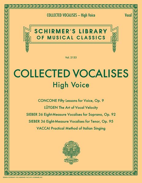 Collected Vocalises : For High Voice.