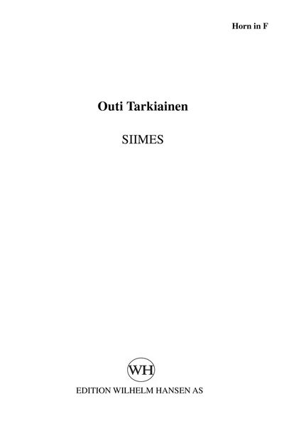 Siimes : For Woodwind Quintet (2017).