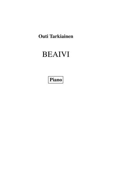 Beaivi : For Flute, Violoncello, Guitar and Piano (2016).