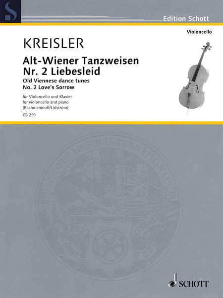 Alt-Wiener Tanzenweisen, Nr. 2 - Liebesleid : For Cello and Piano / arranged by Mats Lidström.