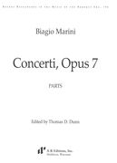 Concerti, Op. 7 : Chamber Works For Four To Six Voices and Instruments / edited by Thomas D. Dunn.