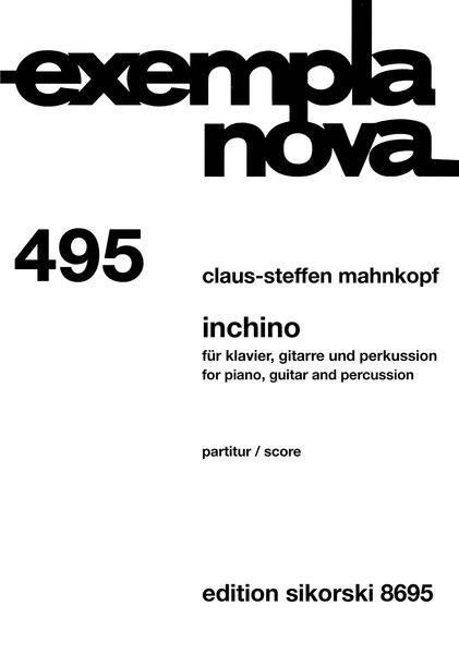 Inchino : For Piano, Guitar and Percussion (2010).