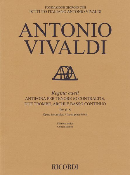 Regina Caeli, RV 615 : Antifona Per Tenore (O Contralto), Due Trombe, Archi E Basso Continuo.