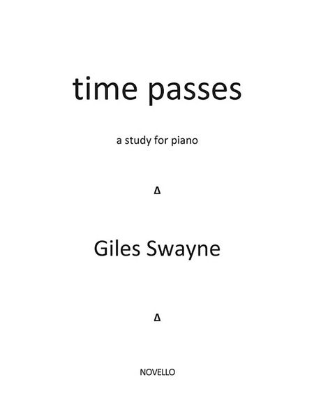 Time Passes, Op. 41a : A Study For Piano.