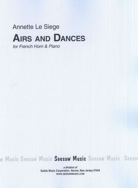 Airs and Dances : For French Horn and Piano.