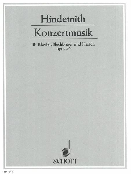 Concert Music, Op. 49 : For Piano, Brass Instruments and 2 Harps.