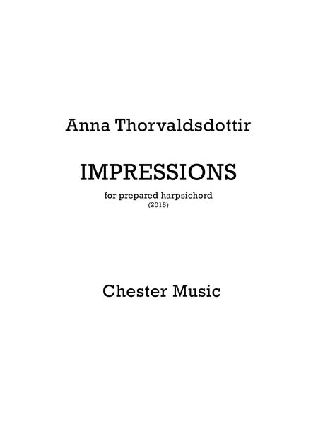 Impressions : For Prepared Harpsichord (2015).
