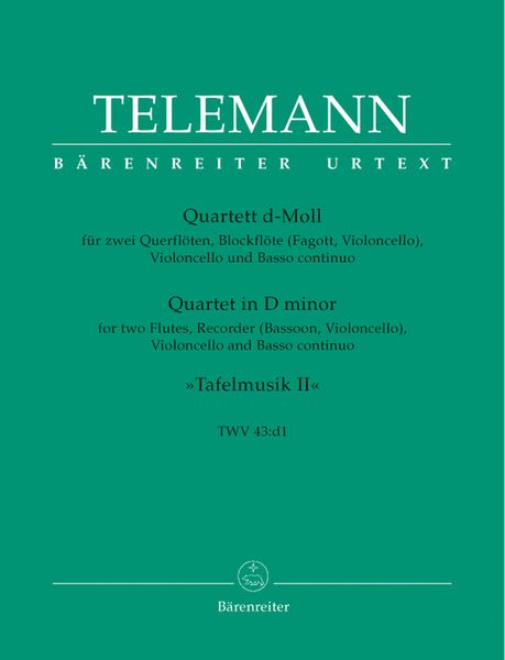Tafelmusik 2 : Quartett In D-Moll.