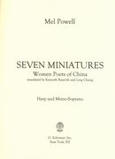 Seven Miniatures - Women Poets of China : For Harp and Mezzo-Soprano.
