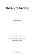 Night Garden : For Wind Ensemble (2017).