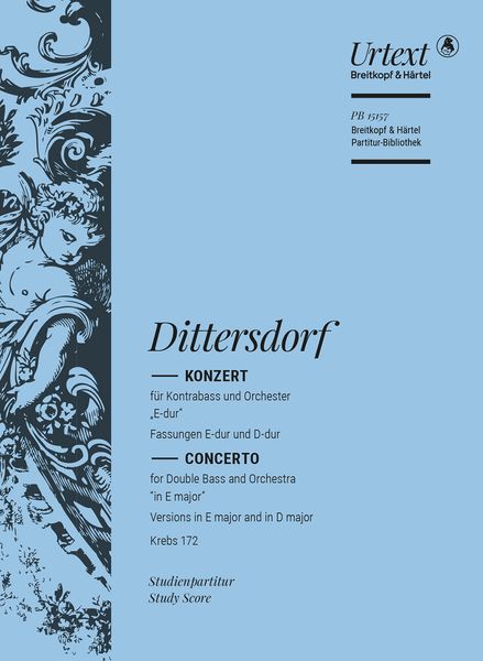 Konzert E-Dur : Für Kontrabass und Orchester, Krebs 172 / edited by Tobias Glöcker.