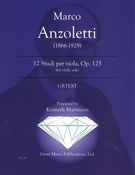 12 Studi Per Viola, Op. 125 : For Viola Solo / edited by Kenneth Martinson.