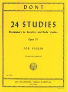 24 Studies, Op. 37 : For Violin - Preparatory To Kreutzer and Rode Studies.