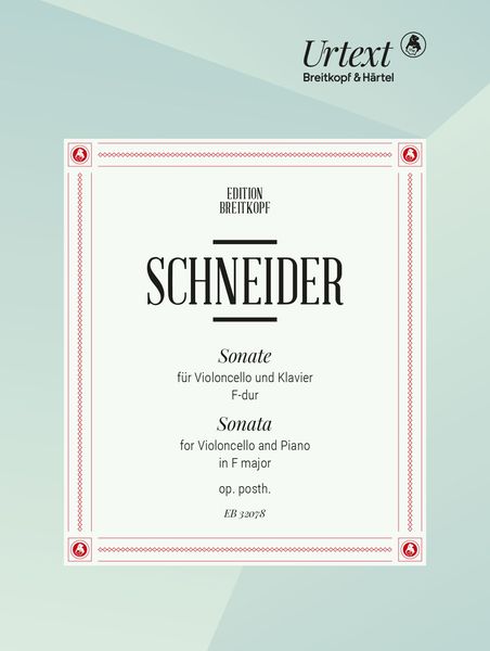 Sonate F-Dur : Für Violoncello und Klavier / edited by Nick Pfefferkorn.