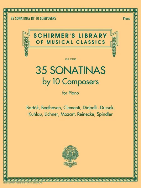 35 Sonatinas by 10 Composers : For Piano.