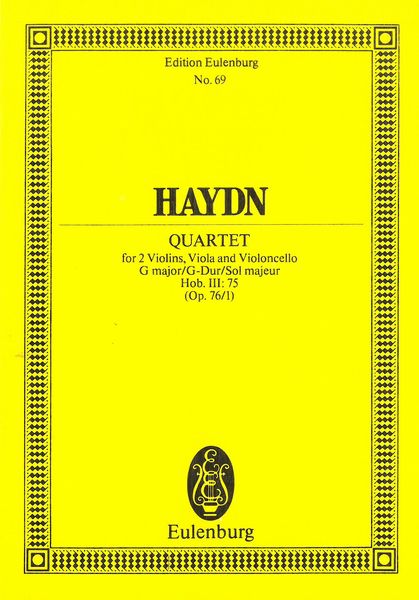 String Quartet In G Major, Op. 76 No. 1 : Hob. III:75.