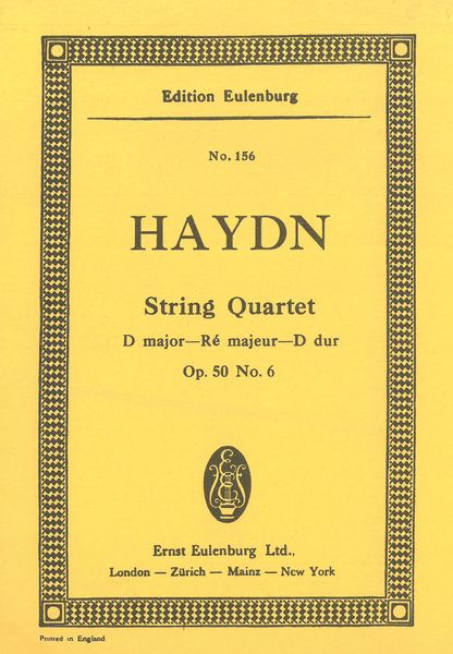 String Quartet In D Major, Op. 50 No. 6 : Hob.III:49.