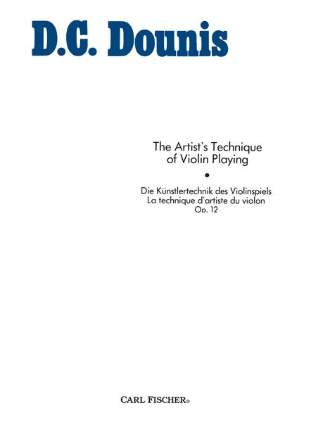 Artist's Technique of Violin Playing : Student Book.