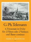 Trio Sonata In D Major : Für 2 Flöten Oder 2 Violinen und Basso Continuo.