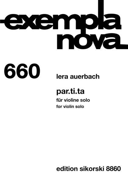 Par.Ti.Ta : Für Violine Solo (2007).