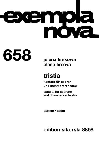 Tristia, Op. 22 : Cantata For Soprano and Chamber Orchestra (1979).