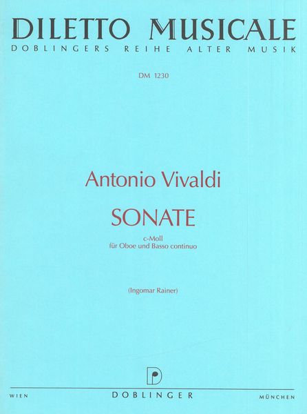Sonate C-Moll Für Oboe und Basso Continuo.