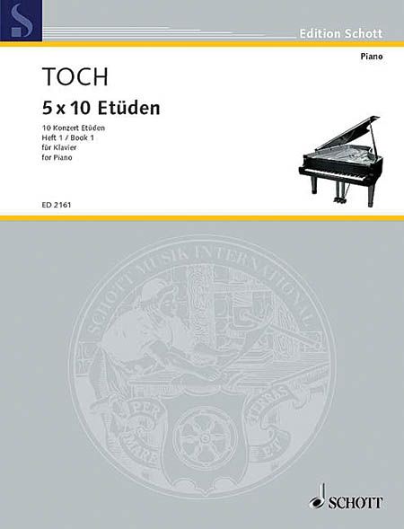 5x10 Etüen - 10 Konzert Etüden, Op. 55, Heft 1 : Für Klavier.