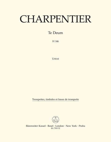 Te Deum, H 146 [Trumpet, Bass Trumpet, Timpani Part].