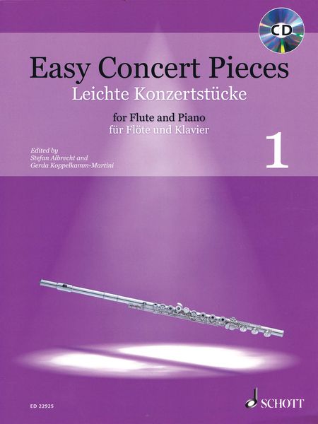 Easy Concert Pieces 1 : For Flute and Piano / Ed. Stefan Albrecht & Gerda Koppelkamm-Martini.