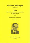 Trio : Für Violine, Bratsche und Violoncello In G-Moll, Op. 45 (1941) / edited by Thomas Emmerig.