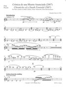 Crónica De Una Muerte Anunciada : For Flute, Clarinet, Violin, Cello, Percussion and Piano (2007).
