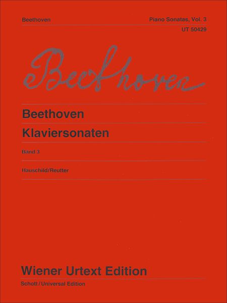 Klaviersonaten, Band 3 - Revised Edition / edited by Peter Hauschild.